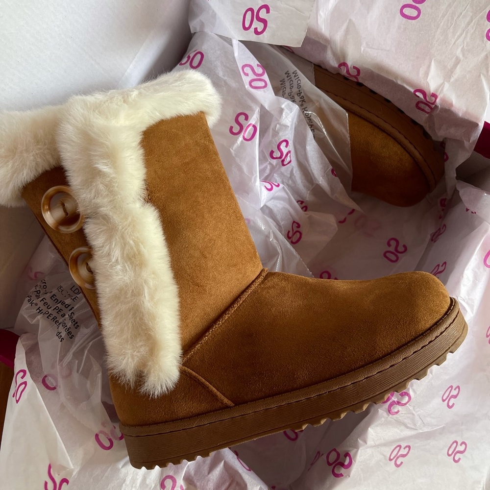 SO brand Brown winter boots Size 6